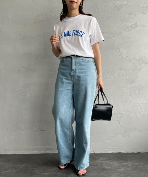 Americana (アメリカーナ) ② 22070521003810 オーバーサイズカレッジTシャツ レディース グレー FREE AMERICANA（アメリカーナ） tシャツ Tシャツ 「WEB限定」「Americana