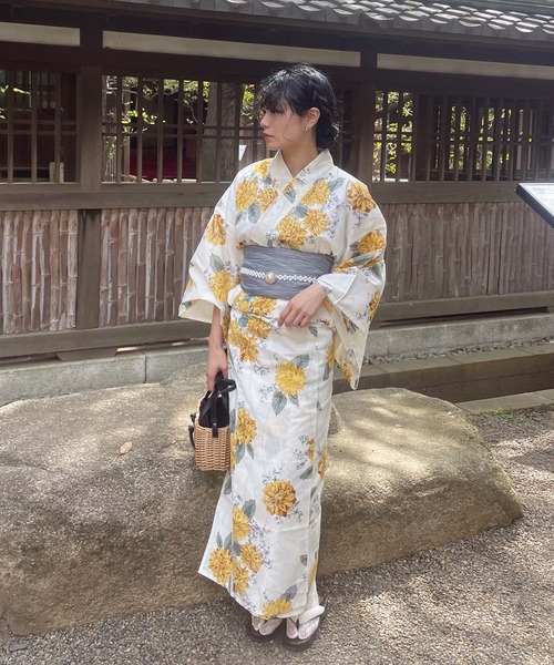 【新品おまけ付き】花柄浴衣半幅帯セット+兵児帯おまけ 浴衣 帯 2点 セット レディース 2025 兵児帯 半幅帯 綿 簡単