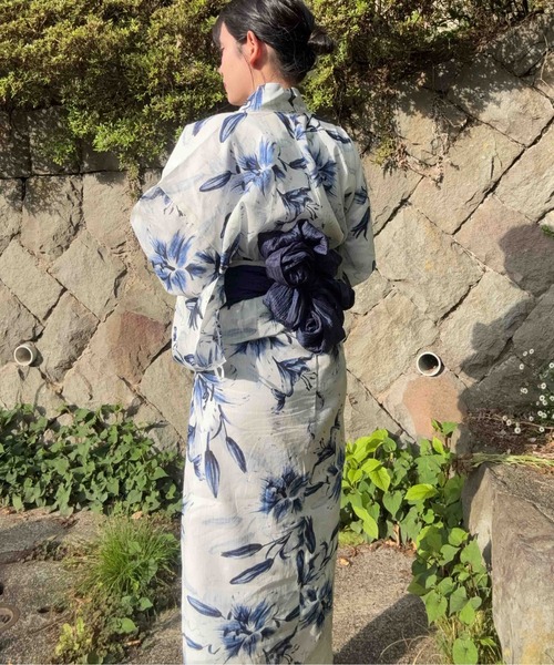 AS KNOW AS(アズノゥアズ) 浴衣 アソート花柄浴衣 兵児帯 2点セット AS KNOW AS(アズノゥアズ) 浴衣 アソート花柄浴衣 兵児帯 2点セット