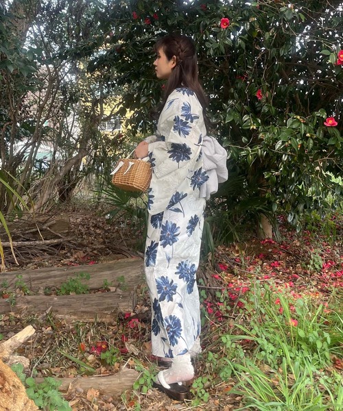 AS KNOW AS（アズノゥアズ） 浴衣 アソート花柄浴衣 兵児帯 2点セット