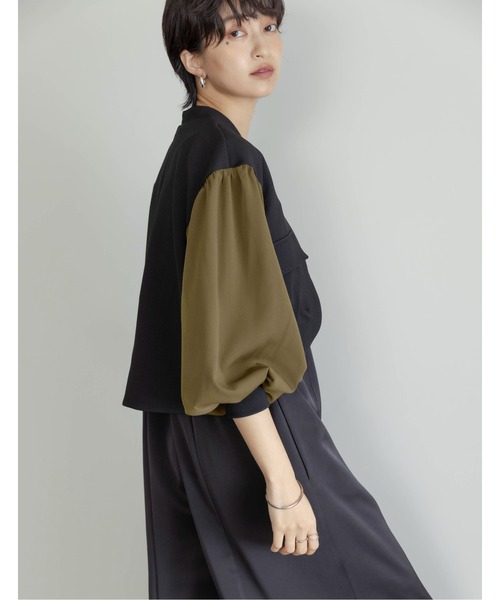 Eimee Law カーディガン アウトポケット ボレロジャケット レディース 