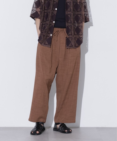 リネンサルエルパンツ Apo（s）ture パンツ LEWES-001/リネンライクツータックサルエル