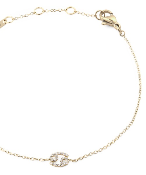 ブレスレット Crystal Zodiac Chain Bracelet レーディスブレスレット ゴールド レディース メンズの画像