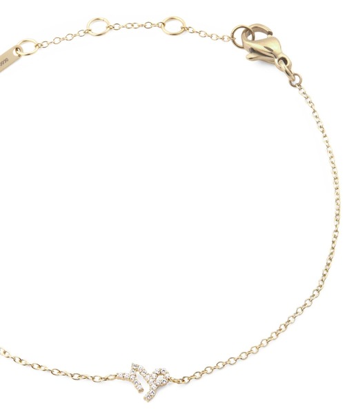 ブレスレット Crystal Zodiac Chain Bracelet レーディスブレスレット ゴールド レディース メンズの画像