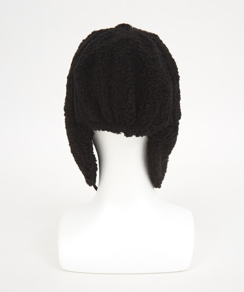 完売品⭐️新品タグ付き ⭐️Sサイズ ANEW ブラック　キャップ ankoROCK キャップ 帽子 an meets zakka ボアイヤーフラップキャップ