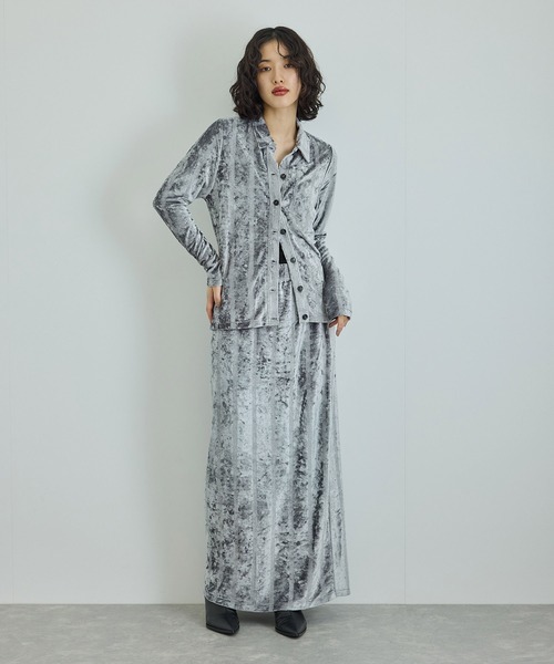 カーディガン 「Miller for ADAM ET ROPE'」別注ベロア CARDIGAN レディース Robert P. Miller カーディガン 「Miller for ADAM ET ROPE