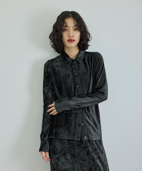 カーディガン 「Miller for ADAM ET ROPE'」別注ベロア CARDIGAN レディース Robert P. Miller カーディガン 「Miller for ADAM ET ROPE