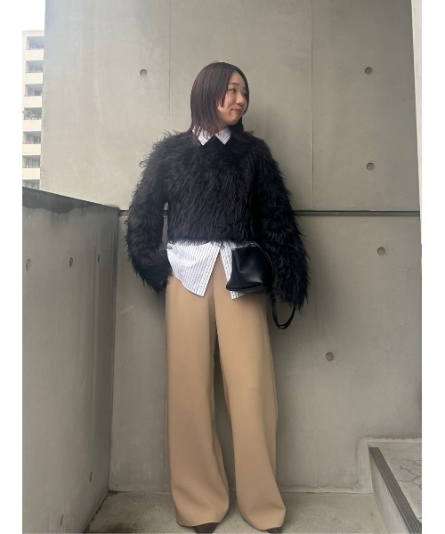 ニット セーター ミンクファーボトルネックプルオーバー レディース allureville ニット セーター ミンクファーボトルネックプル