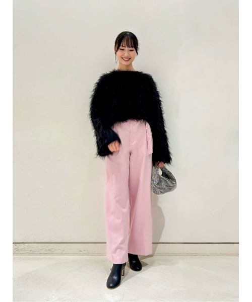 ニット セーター ミンクファーボトルネックプルオーバー レディース allureville ニット セーター ミンクファーボトルネックプル