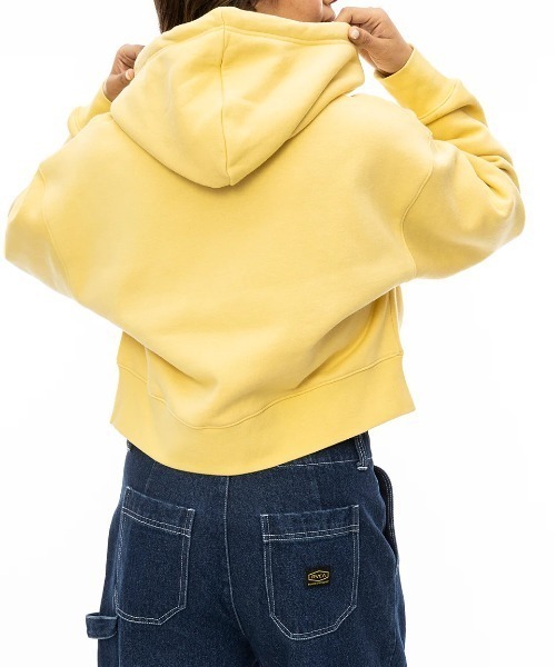 パーカー RVCA レディース OLD WEST DAD CROPPED パーカー/ルーカロゴワッペンクロップド丈ジップアップパーカー レディース RVCA パーカー レディース OLD WEST DAD CROPPED パーカー
