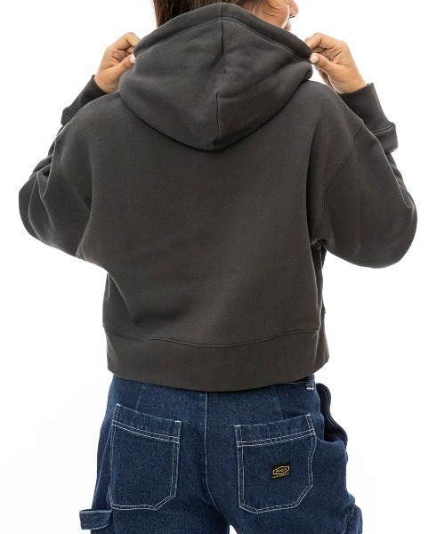 パーカー RVCA レディース OLD WEST DAD CROPPED パーカー/ルーカロゴワッペンクロップド丈ジップアップパーカー レディース RVCA パーカー レディース OLD WEST DAD CROPPED パーカー