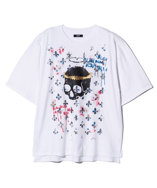 Babylclub スカル Tシャツ ホワイト BEAMS mini（ビームス ミニ）スカル フロッキー Tシャツ（90