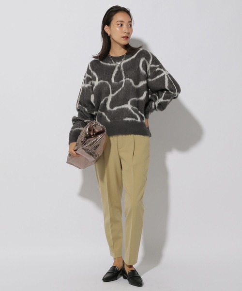 ニット セーター 線画シャギープルオーバー/151518 レディース Elura ニット セーター 線画シャギープルオーバー/151518