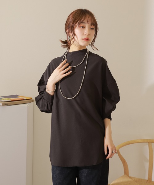 ELLIE 2WAYハーフボリュームスリーブブラウス ブラウス シャツ 2way volume sleeve blouse /2way バックボタン