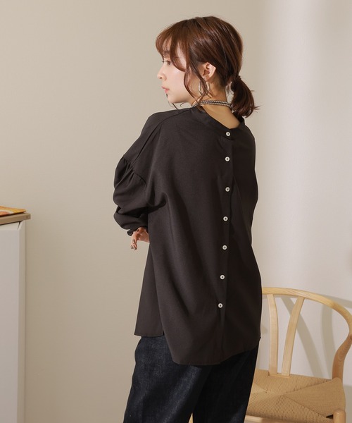 ブラウス シャツ 2way volume sleeve blouse /2way バックボタン