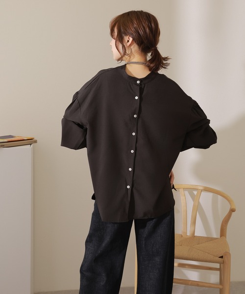 ブラウス シャツ 2way volume sleeve blouse /2way バックボタン