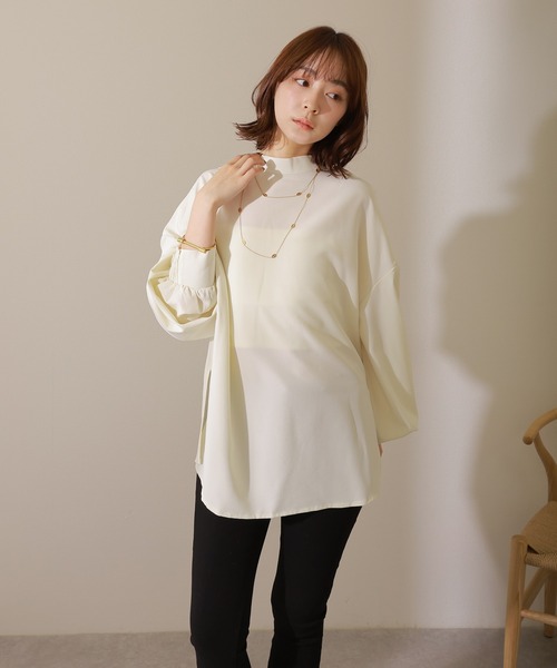 ブラウス シャツ 2way volume sleeve blouse /2way バックボタン