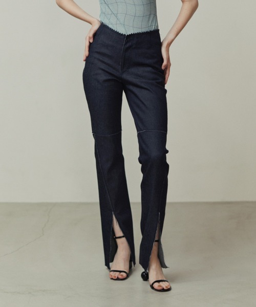 アイレネ　Pinkingcut Denim ピンキングカットデニム IRENE パンツ ピンキングカットデニム / Pinkingcut Denim