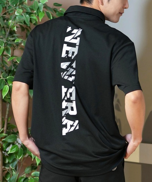 値下げNEW ERA GOLF　ブラック ポロシャツ　XL 半袖 鹿の子 ポロシャツ Vertical Logo ブラック | ゴルフ