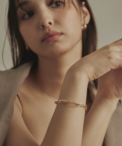 COCOSHNIK（ココシュニック） ブレスレット K18中空しのぎケーブル