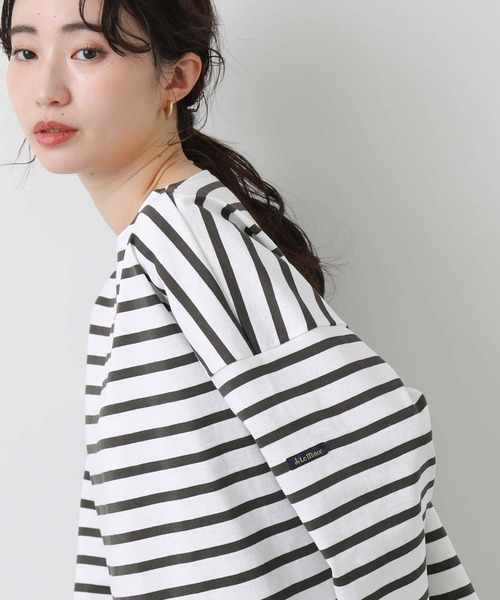 tシャツ ルミノアボーダーショートカットソー レディース LEMINOR tシャツ ルミノアボーダーショートカットソー
