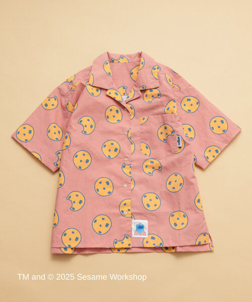 ブラウス シャツ 「SESAME STREET（セサミストリート）」撥水/コラボクッキー半袖シャツ レディース