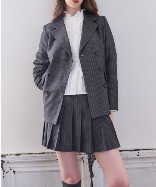 Meline M. スカート Timeless pleated Stripe Skirt タイムレス
