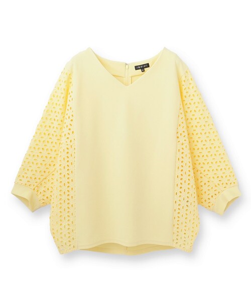 tシャツ 「洗える／体型カバー」レースコンビトップス レディース | INDIVI | 11