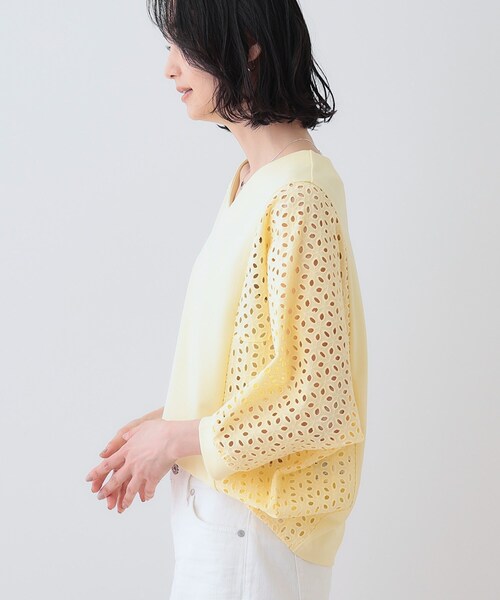 tシャツ 「洗える／体型カバー」レースコンビトップス レディース | INDIVI | 16