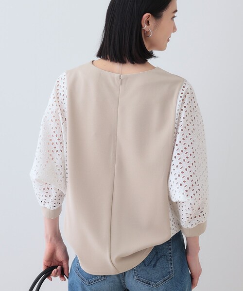 tシャツ 「洗える／体型カバー」レースコンビトップス レディース | INDIVI | 21