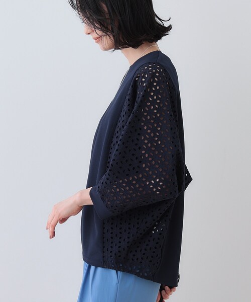 tシャツ 「洗える／体型カバー」レースコンビトップス レディース | INDIVI | 28