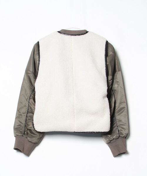 「UN3D.」 ジップアップブルゾン 36 グリーン レディース_画像2