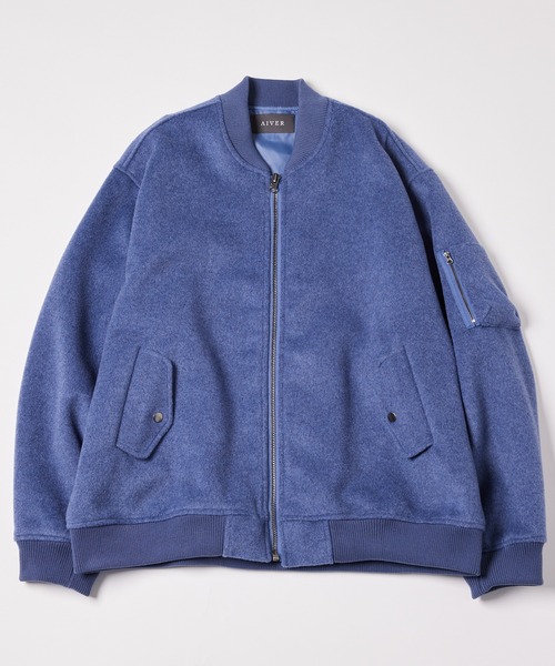 「AIVER」 ジップアップブルゾン SMALL ブルー メンズ_画像2