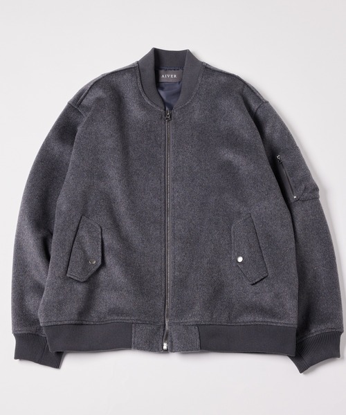 「AIVER」 ジップアップブルゾン SMALL ブルー メンズ_画像5