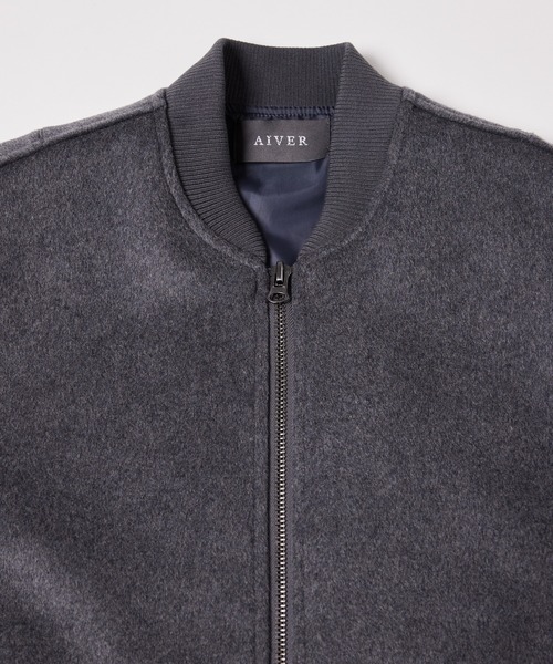 「AIVER」 ジップアップブルゾン SMALL ブルー メンズ_画像6