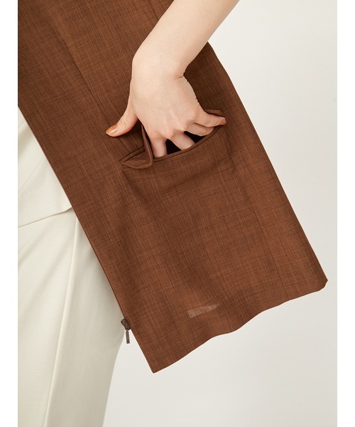 セミシアーハーフスリーブジャケット emmi コート アウター セミシアーハーフスリーブジャケット