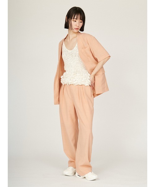 emmi コート アウター セミシアーハーフスリーブジャケット