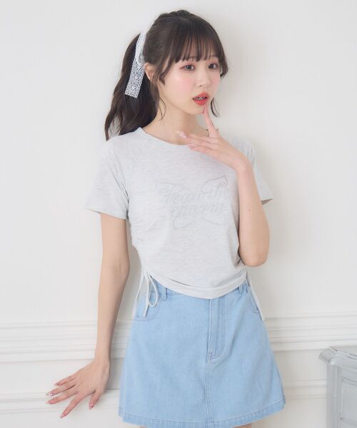 Emsexcite tシャツ ビジューロゴドロストTEE レディース