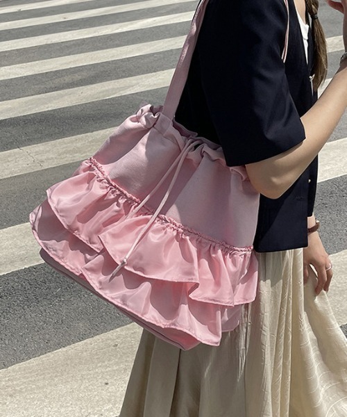 トートバッグ フリルトートバッグ レディース : ZOZOTOWN Yahoo!店