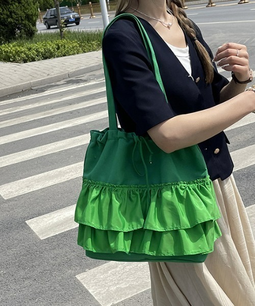 トートバッグ フリルトートバッグ レディース : ZOZOTOWN Yahoo!店