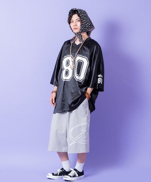 tシャツ a.p.o.v. ビッグナンバリングシャイニーポリオーバーサイズ