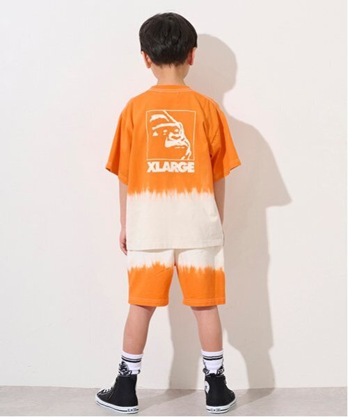 XLARGE KIDSロゴ Tシャツ ショートパンツ セット100 XLARGE KIDS エクストララージ キッズ 配色ロゴ半袖T+ショート