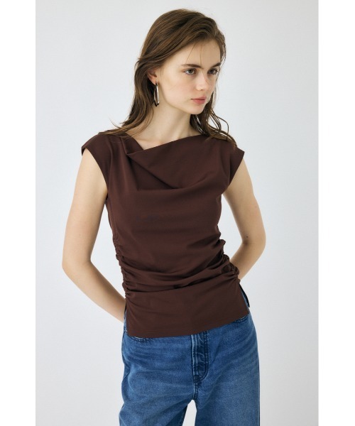 MOUSSY（マウジー） tシャツ COWL NECK ノースリーブトップス 