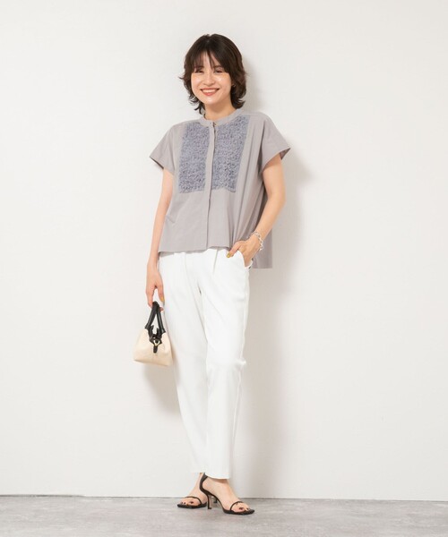 新品同様★NOLLEY'Sノーリーズ フリルフレンチスリーブブラウス フレンチスリーブフリルブラウス | NOLLEY'S(ノーリーズ