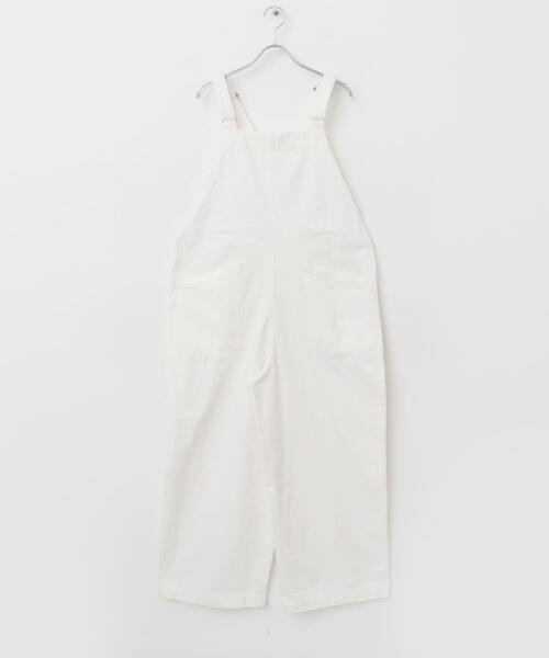 【美品】かぐれ　白サロペット かぐれ サロペット オーバーオール バッククロスサロペット