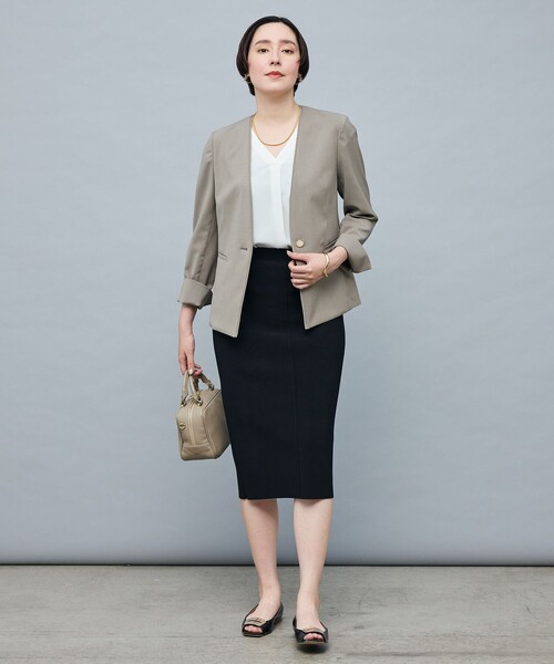 【値下！新品タグ付き】NOLLEY'S ノーカラージャケット 黒 38(M) ノーリーズ(NOLLEY'S) レディース ノーカラージャケット の一覧