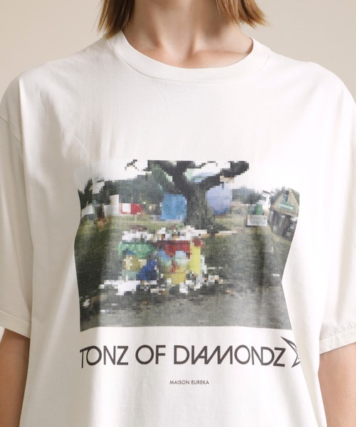 「MAISON EUREKA」 半袖Tシャツ SMALL オフホワイト レディース
