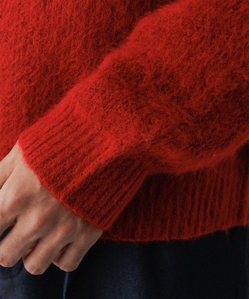 ADAM ET ROPE' モヘアミックス Vネックセーター ADAM ET ROPE' セーター ニット モヘアミックス オーバーサイズ