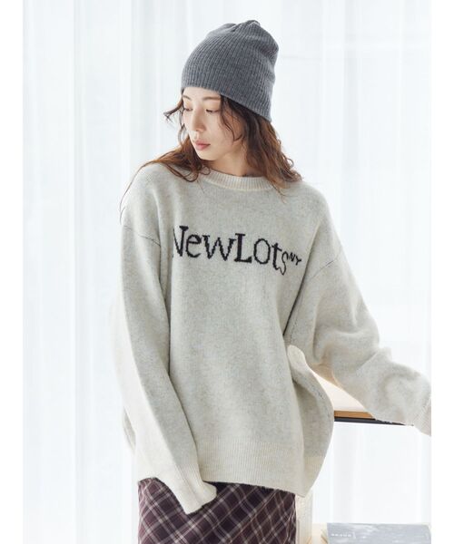 新品Ungridラインルーズニット♡ Ungrid（アングリッド） ニット セーター スラブルーズニット