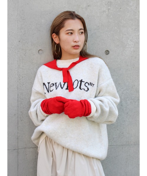 アングリッド Ungrid（アングリッド） ニット セーター 「WEB限定」ロゴルーズニット